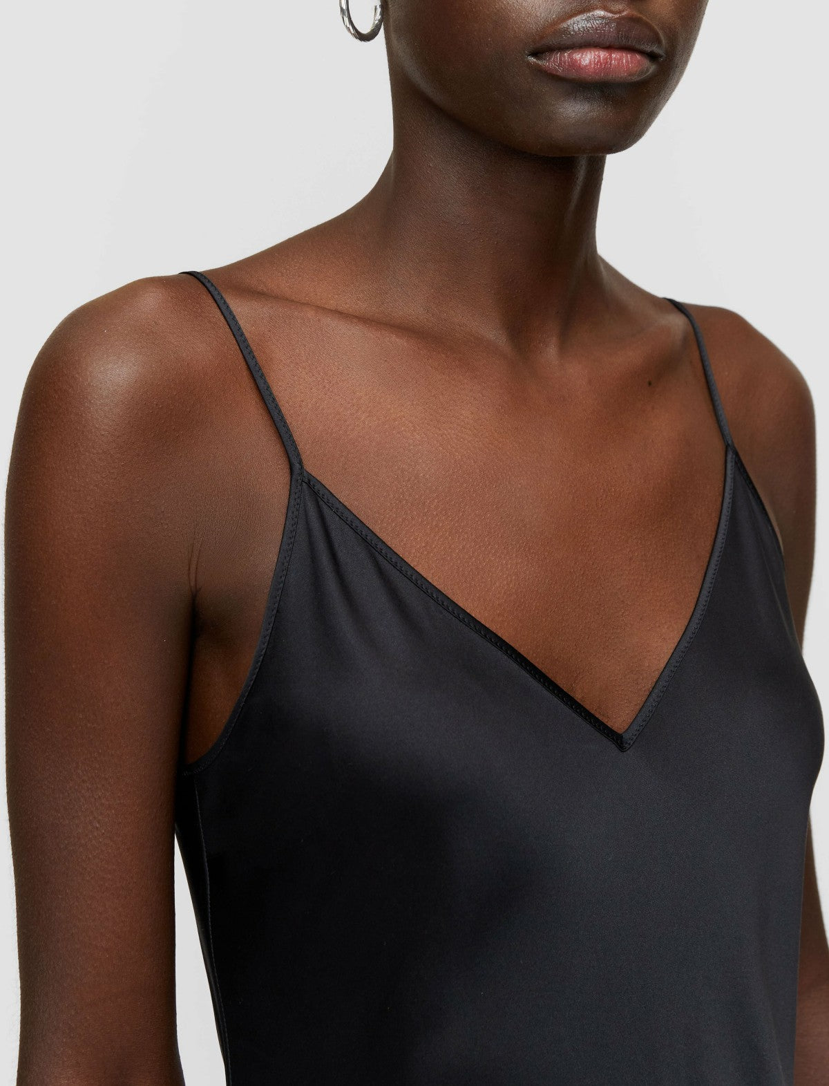 JOSEPH Fashion Women Silk Satin Clea Dress Black
