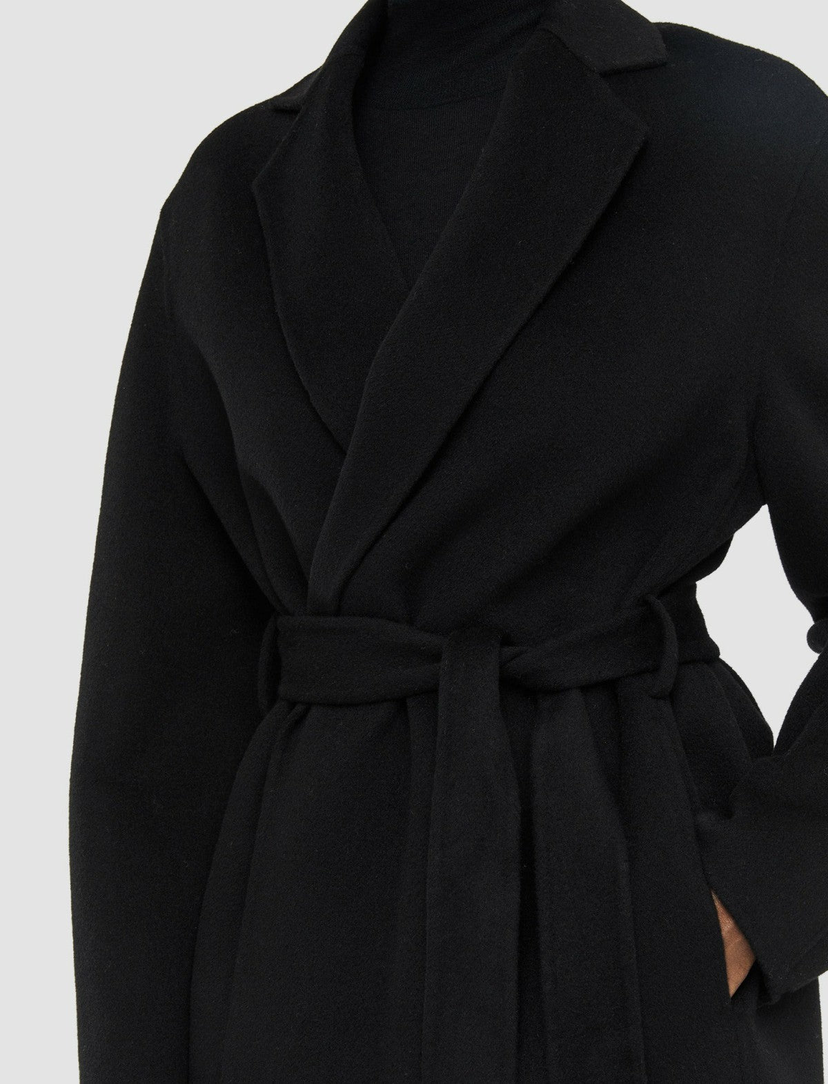 JOSEPH Fashion Women Double Face Cashmere Cenda Coat Black