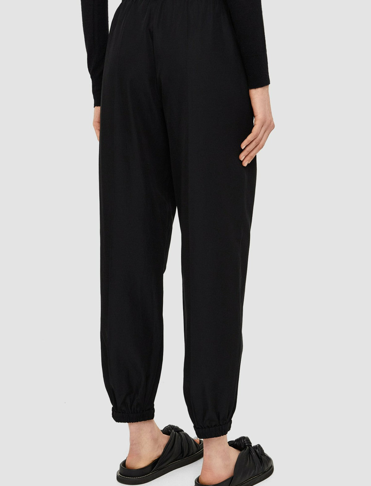 JOSEPH Fashion Women Taio Soft Cotton Silk Trousers Black
