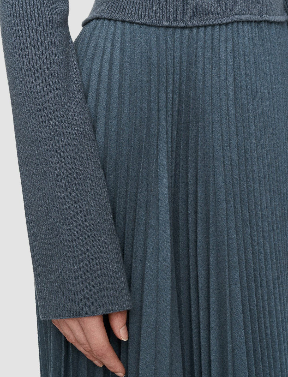 JOSEPH Fashion Women Pleated Flannel Deron Dress Cloudy Blue