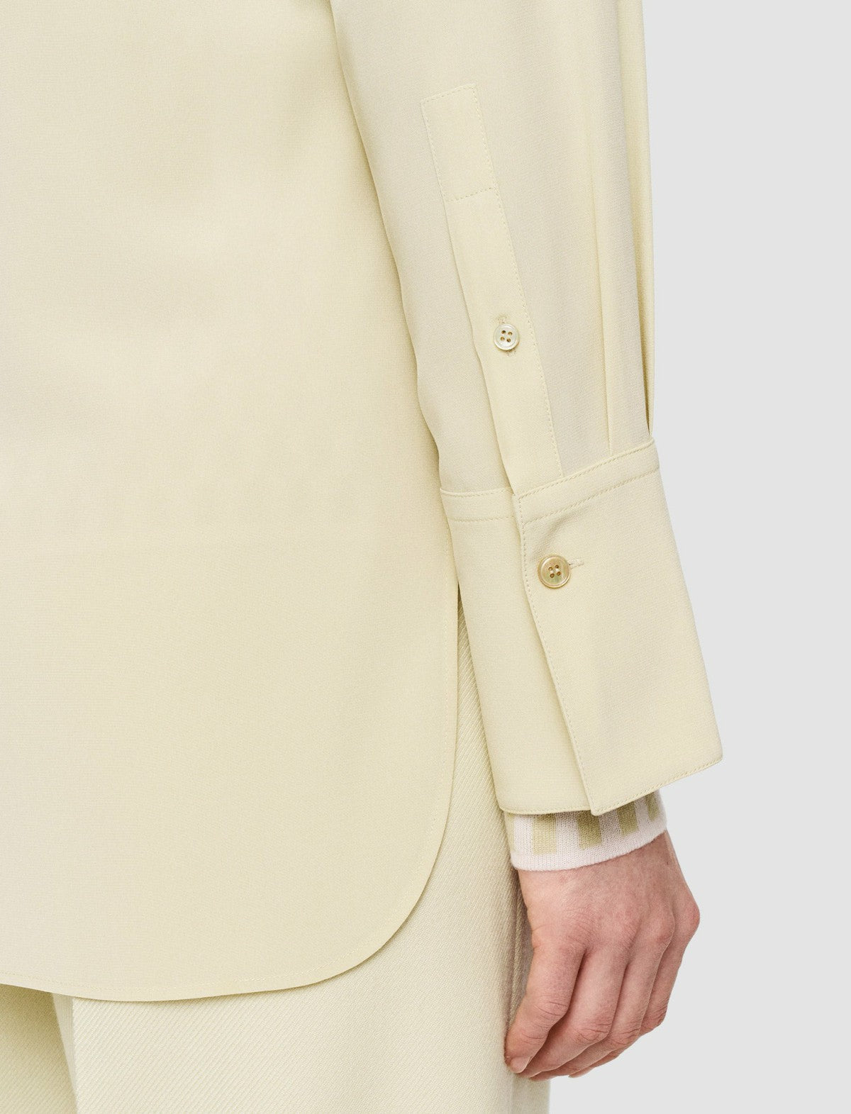 JOSEPH Fashion Women Joe Silk Crepe de Chine Blouse Pale Olive