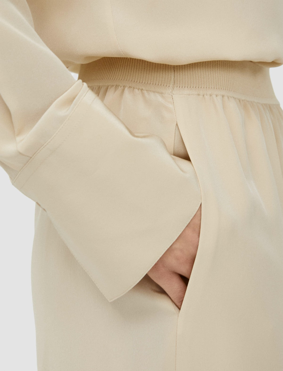 JOSEPH Fashion Women Hulin Crepe de Soie Silk Trousers Safari