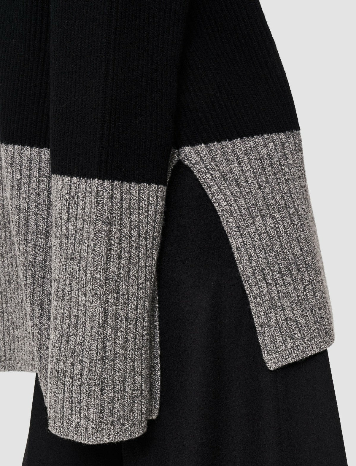 JOSEPH Fashion Women Colour Block High Neck Jumper Black/Grey