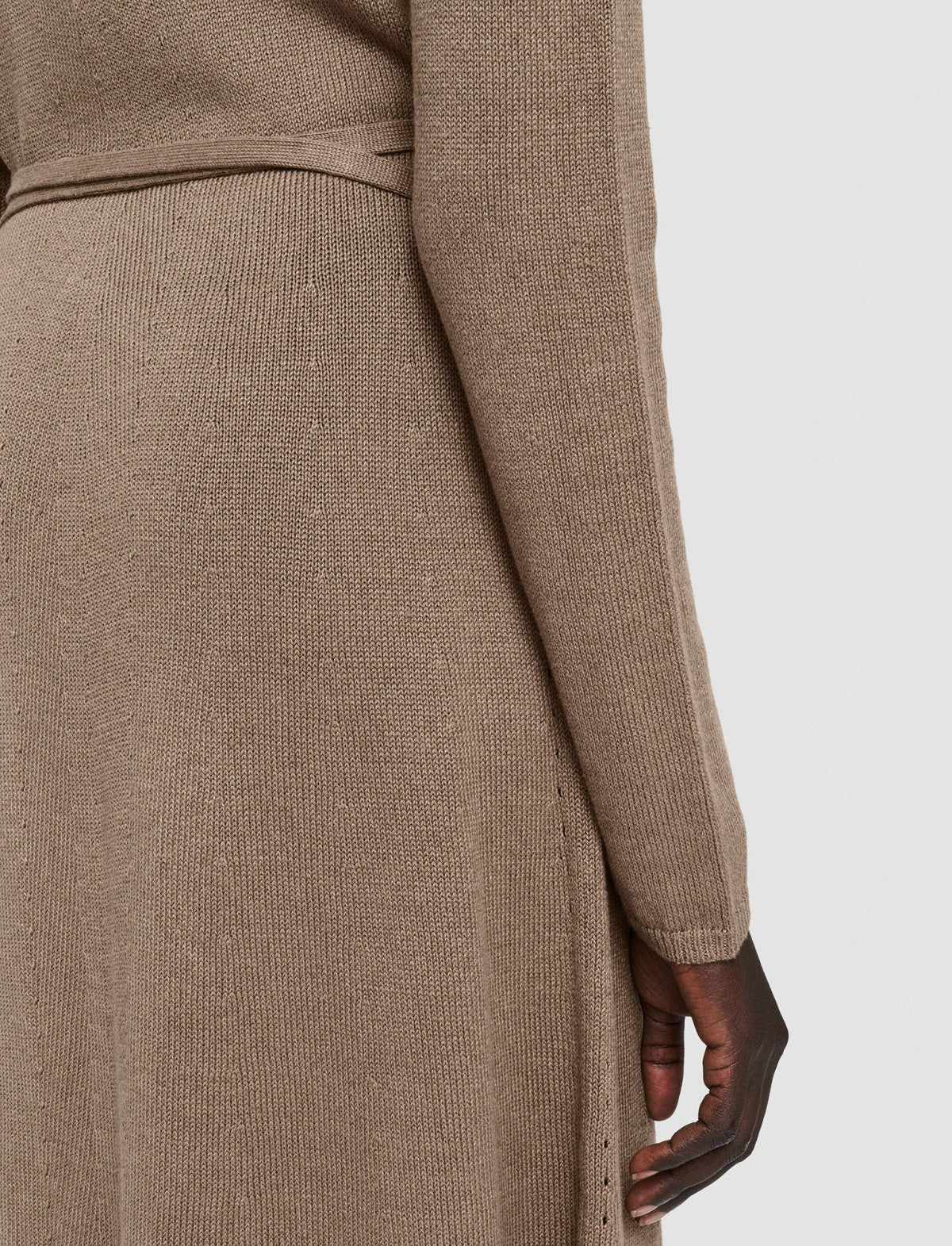 JOSEPH Fashion Women Linen Cotton Knitted Dress Frozen Mocha