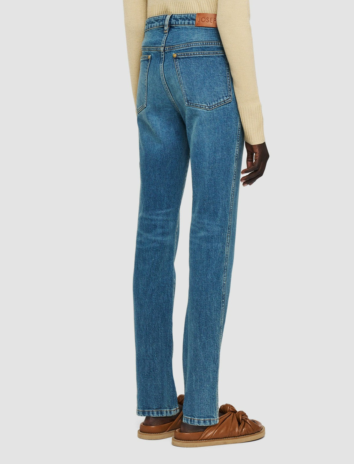 JOSEPH Fashion Women Denim Stretch York Trousers Indigo Wash