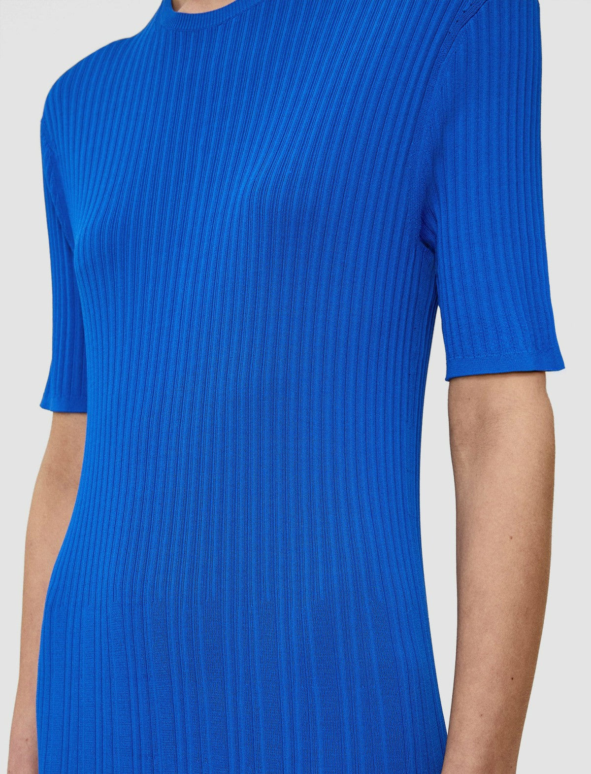 JOSEPH Fashion Women Viscose Rib Knit Dress Ultramarine