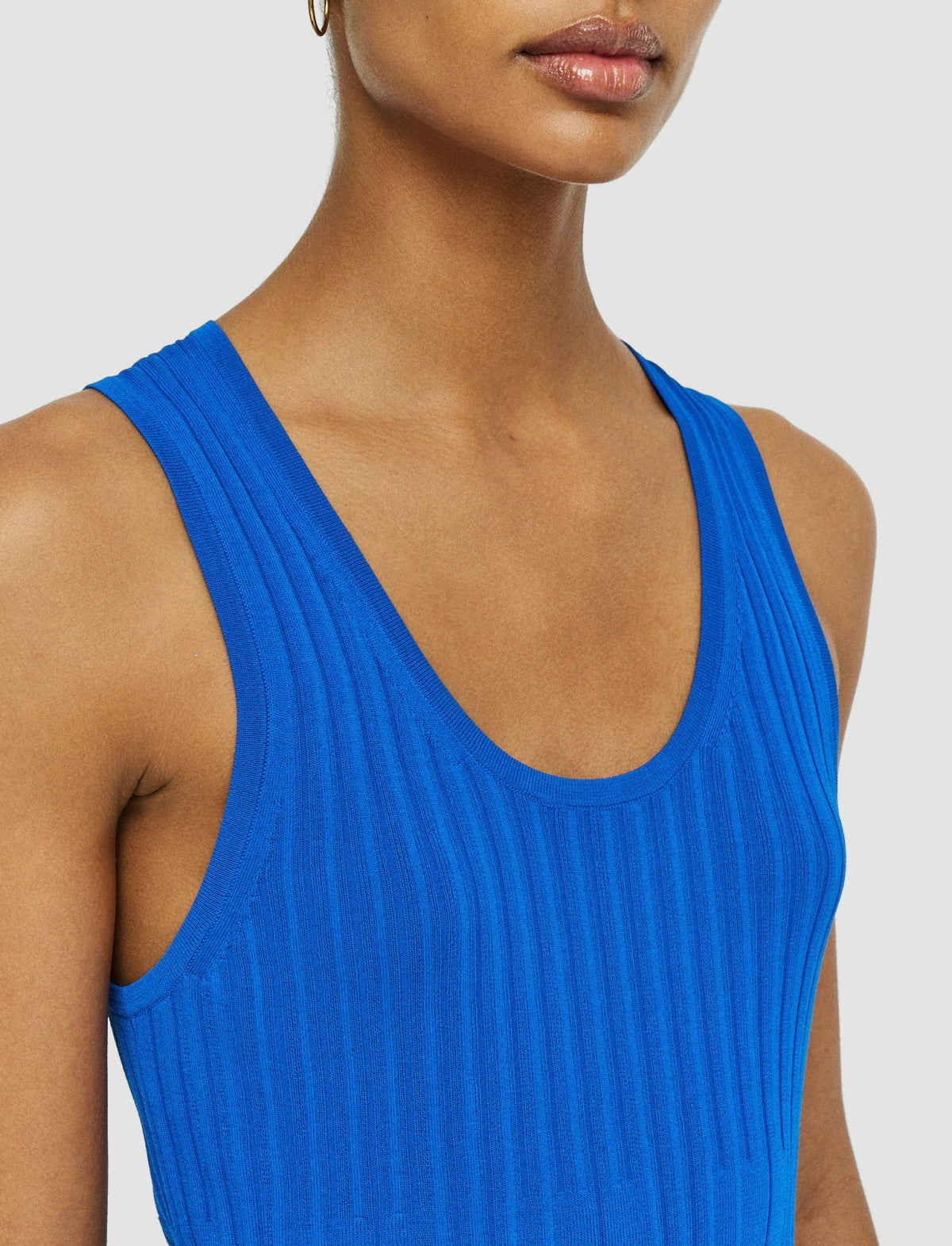 JOSEPH Fashion Women Viscose Rib Knit Tank Top Ultramarine
