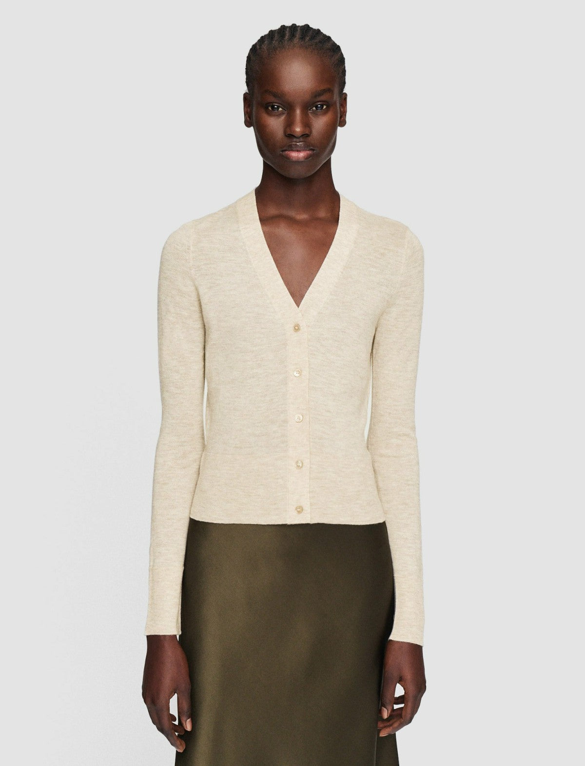 JOSEPH Fashion Women Cashair Cardigan Oat Melange
