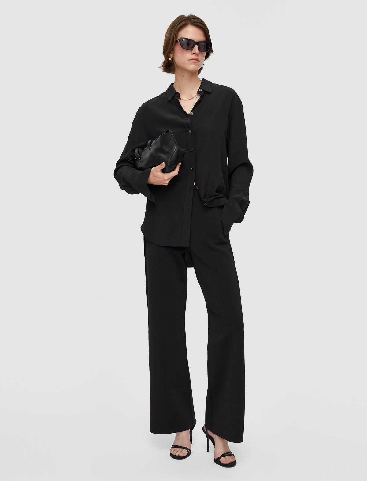 JOSEPH Fashion Women Milano Knit Stretch Trousers Black