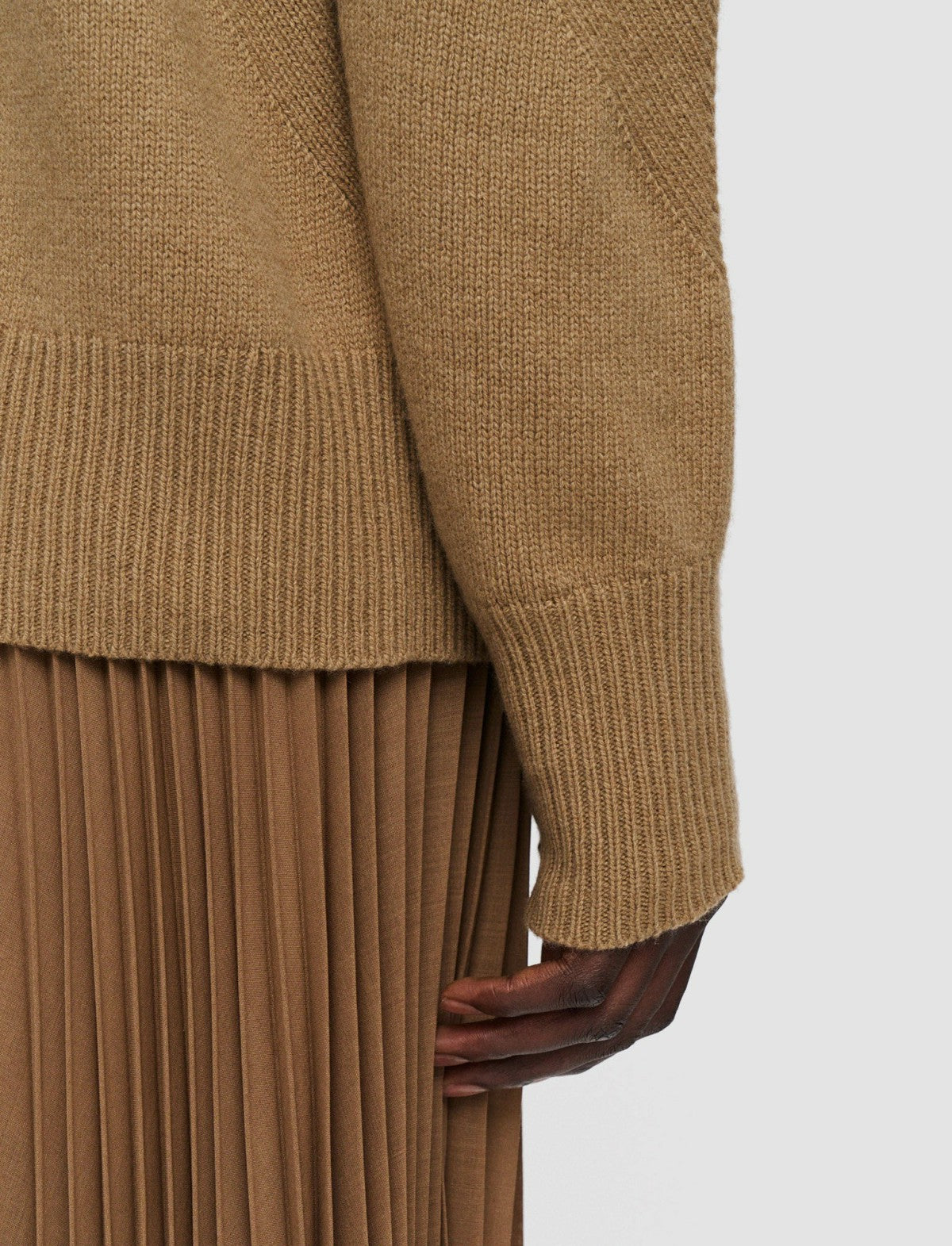 JOSEPH Fashion Women Soft Wool High Neck Jumper Oak