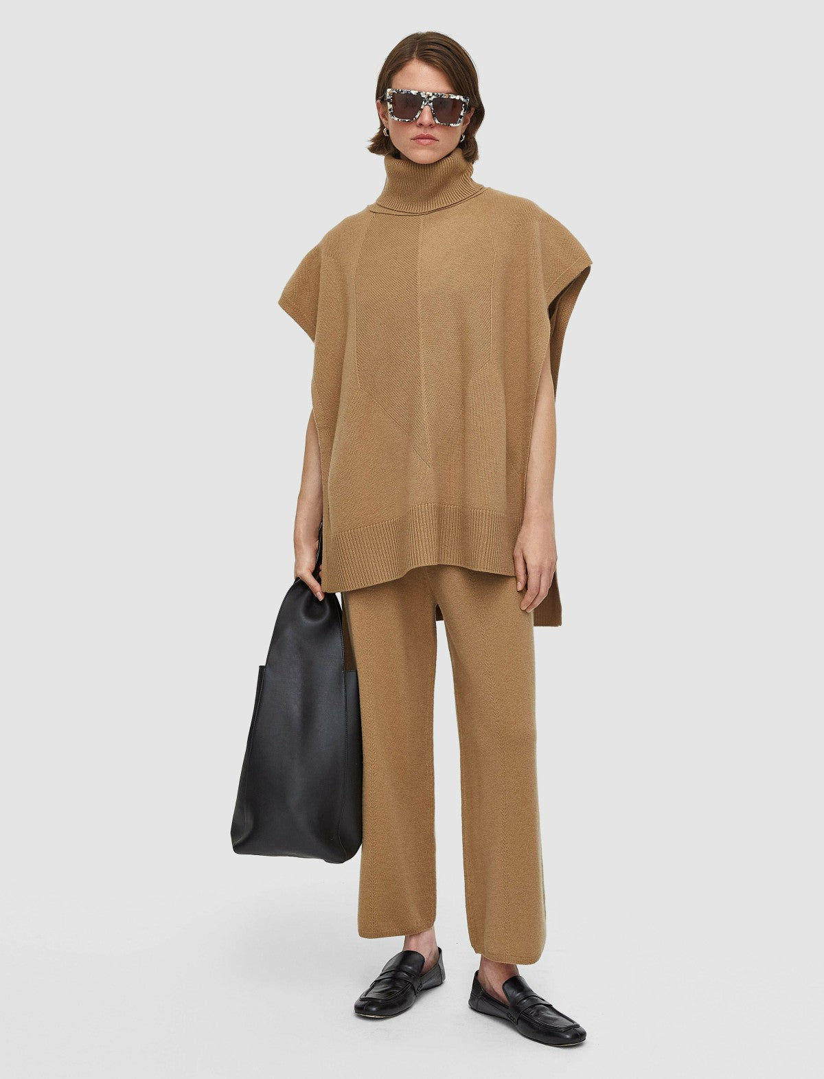JOSEPH Fashion Women Soft Wool Poncho Oak