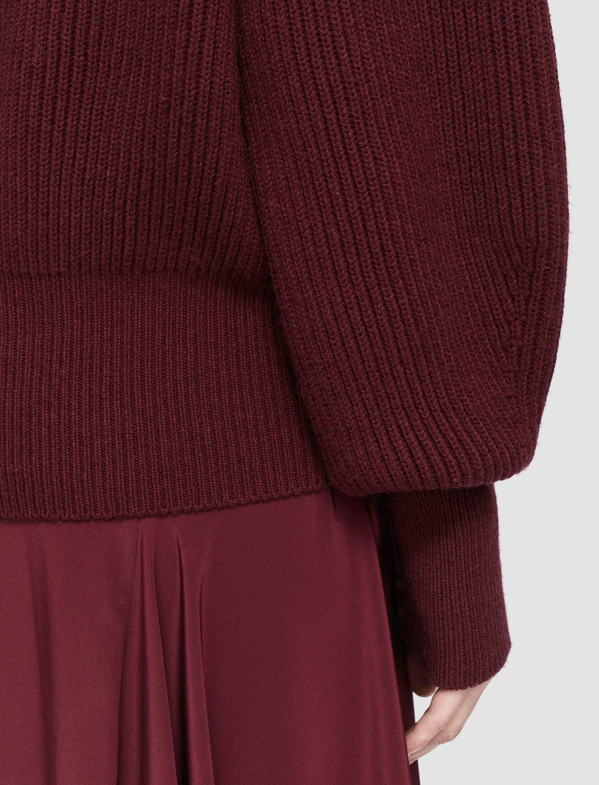 JOSEPH Fashion Women Light Cardigan Stitch Open Neck Jumper Merlot