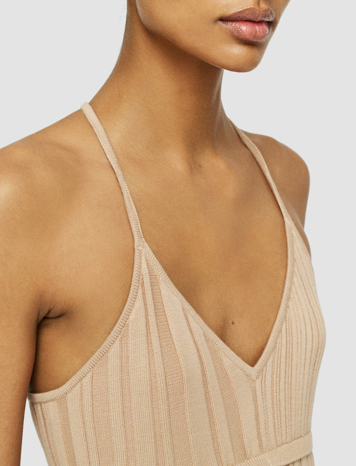 JOSEPH Fashion Women Airy Plissé Amicie Dress Sesame