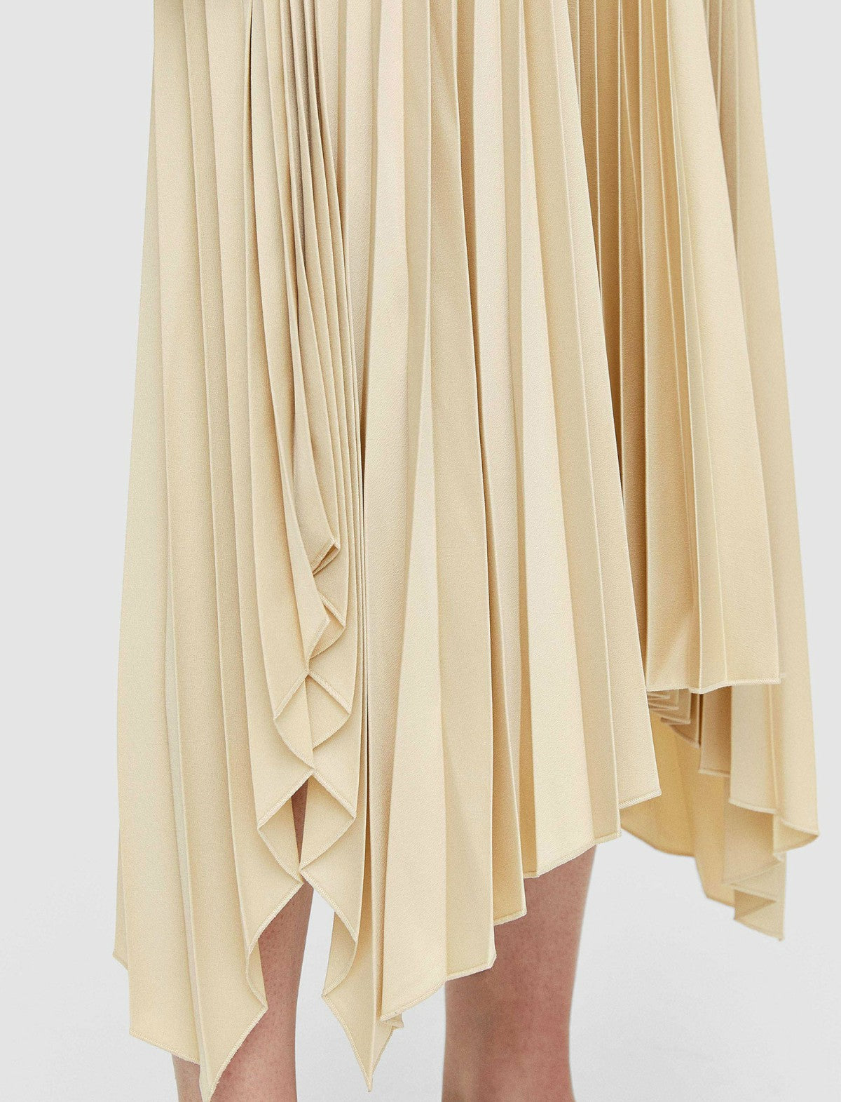 JOSEPH Fashion Women Knit Weave Plissé Darno Dress Oat