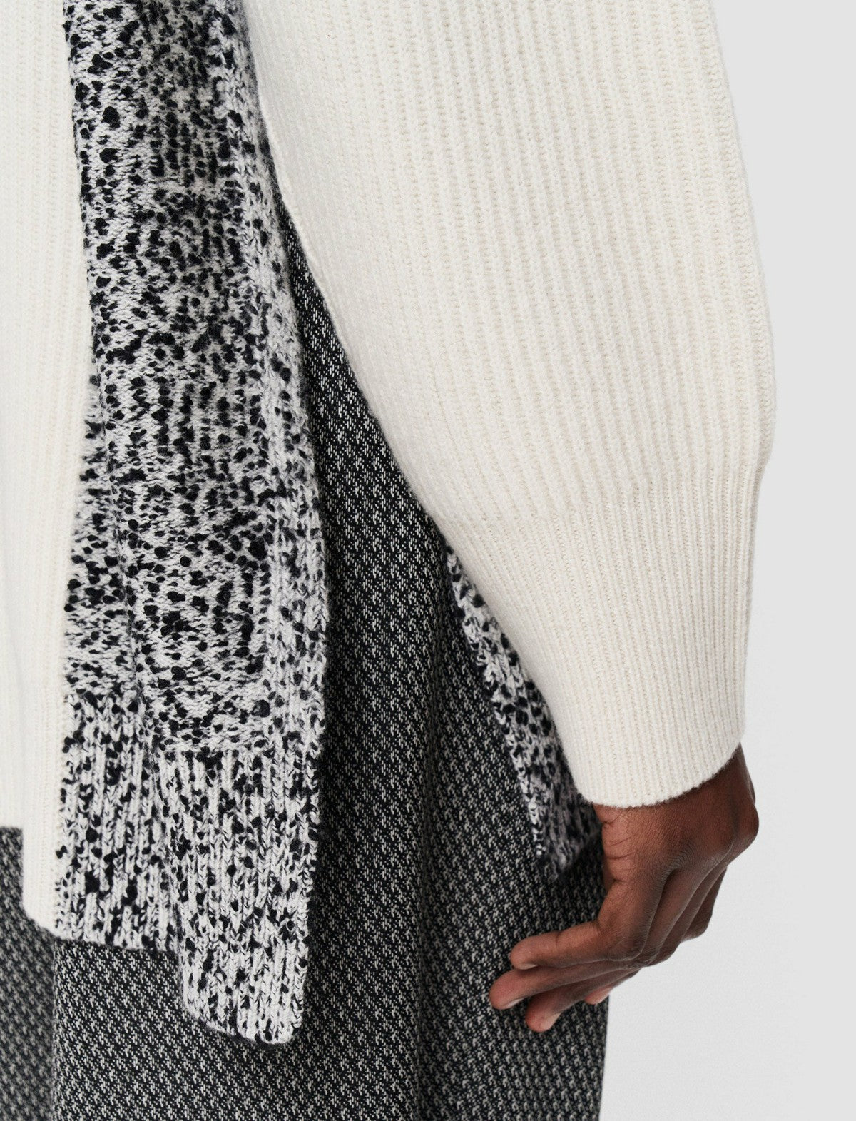 JOSEPH Fashion Women Joseph Bold Stripes High Neck Jumper Ivory/Black
