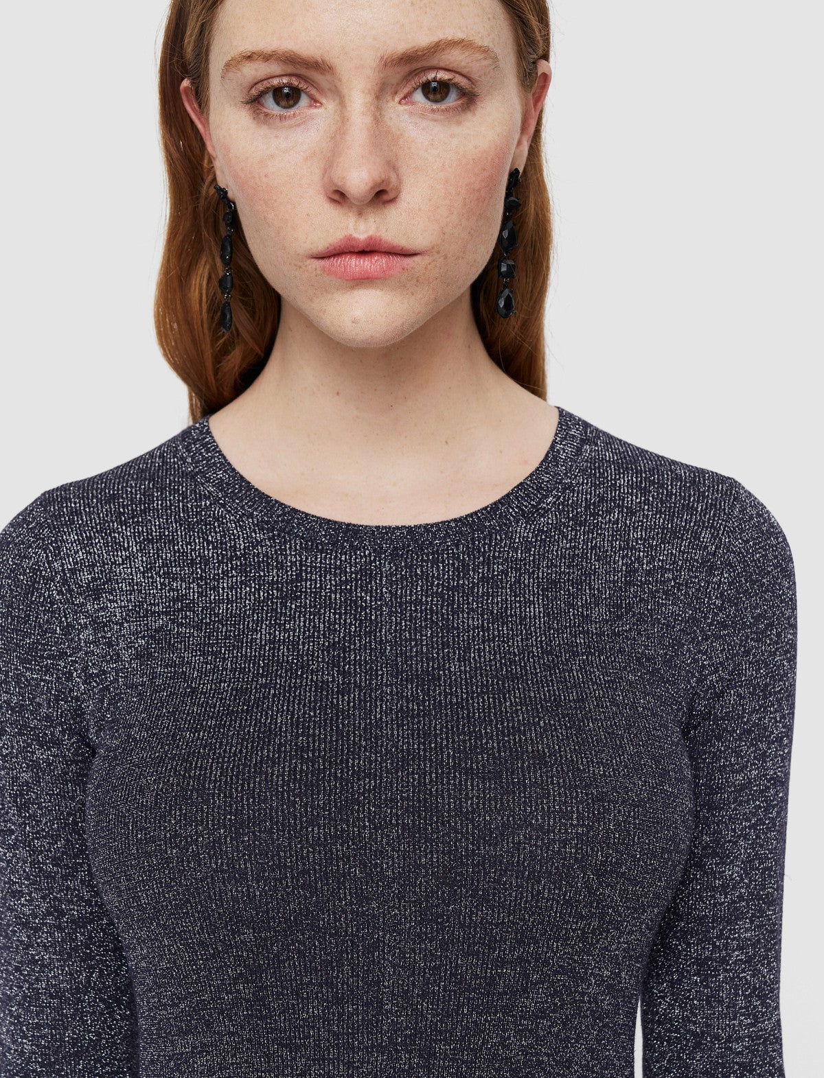 JOSEPH Fashion Women Lurex Knit Dress Aurora