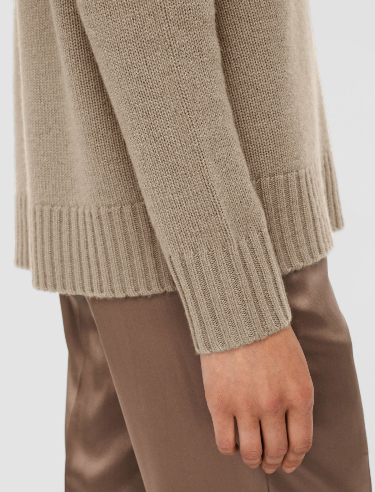 JOSEPH Fashion Women Open Cashmere Round Neck Jumper Escargot