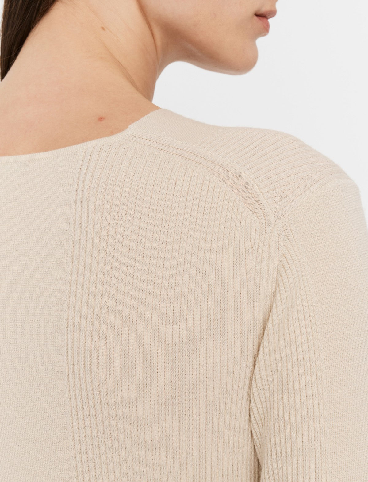 JOSEPH Fashion Women Fine Merino Rib V Neck Top Quail