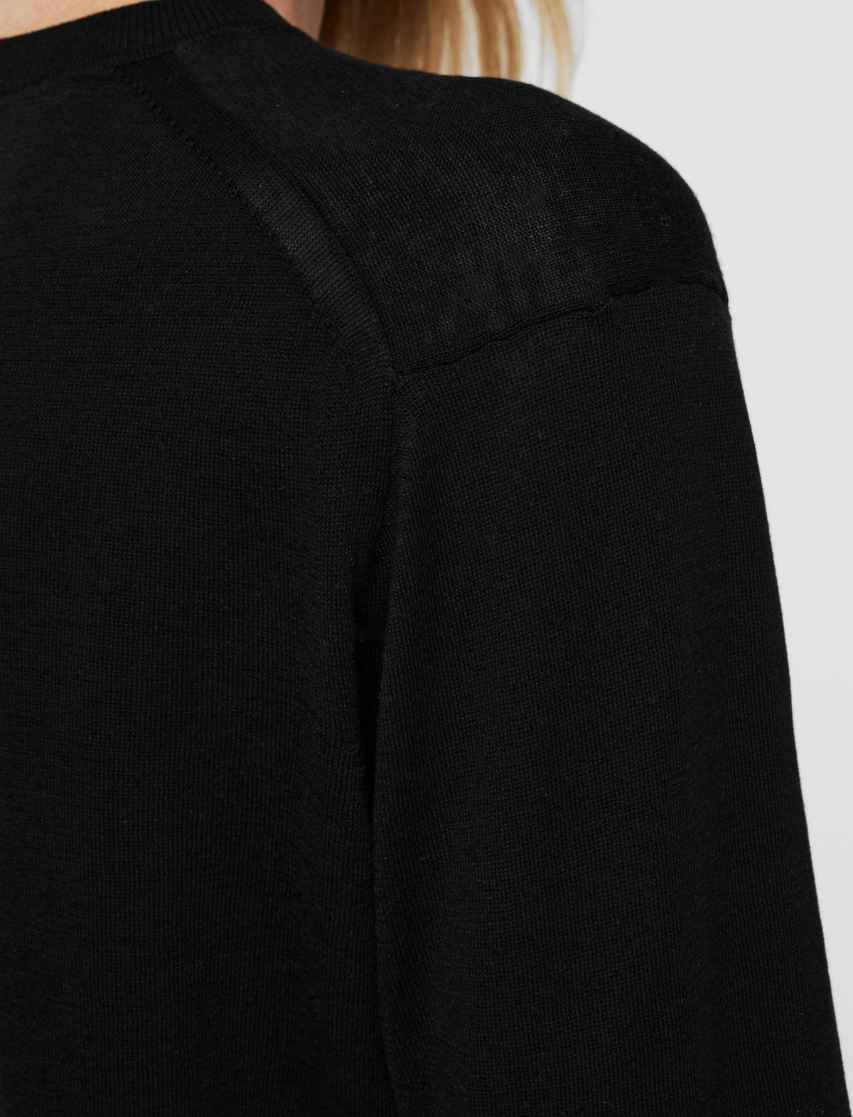 JOSEPH Fashion Women Superfine Cotton Silk Round Neck Jumper Black
