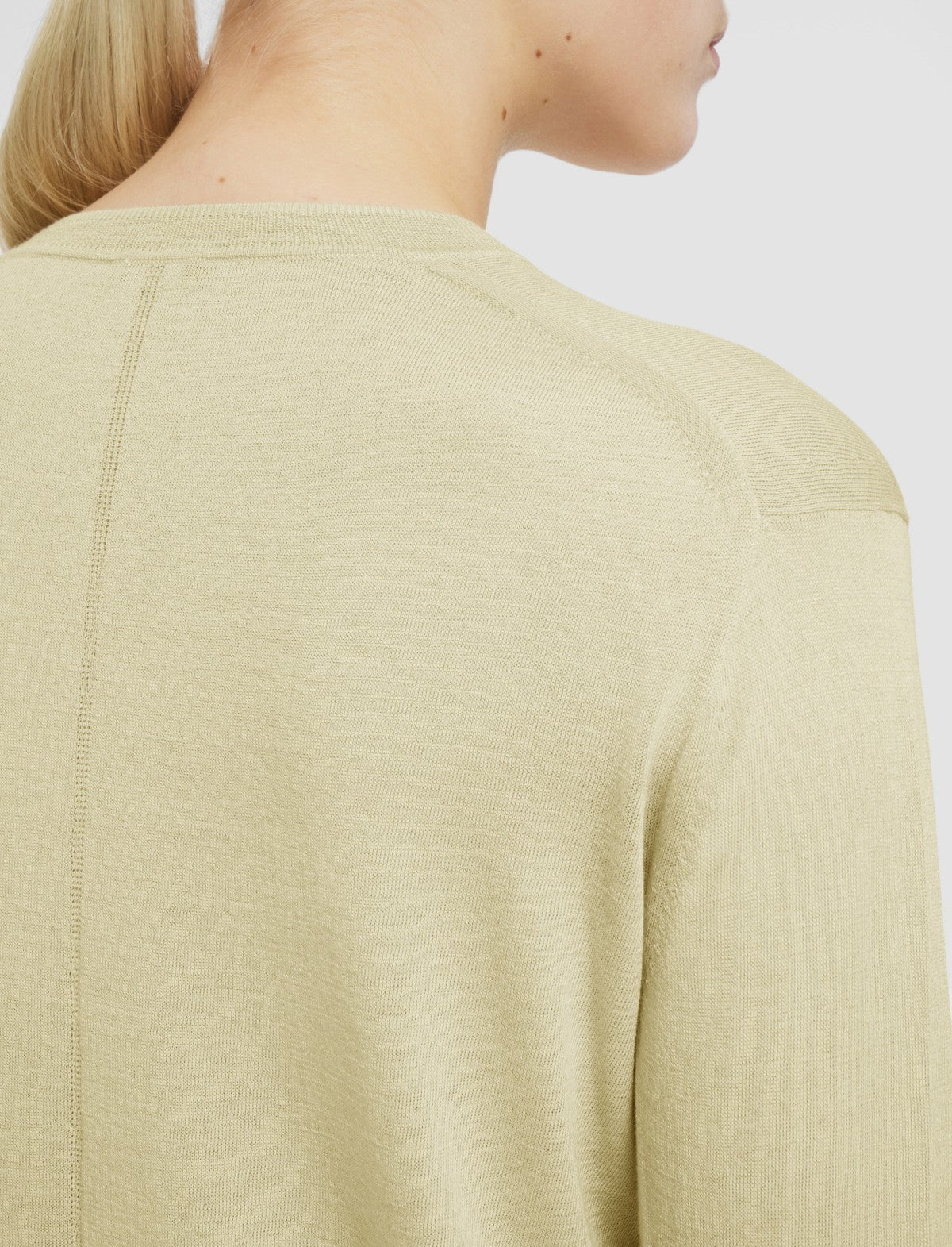JOSEPH Fashion Women Superfine Cotton Silk Round Neck Jumper Quail