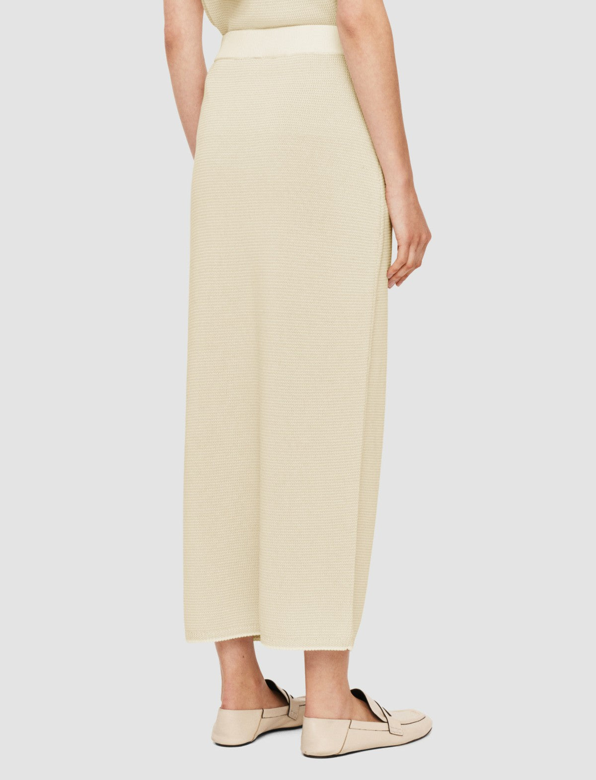 JOSEPH Fashion Women Micro Stripe Knit Skirt Ivory/Quail