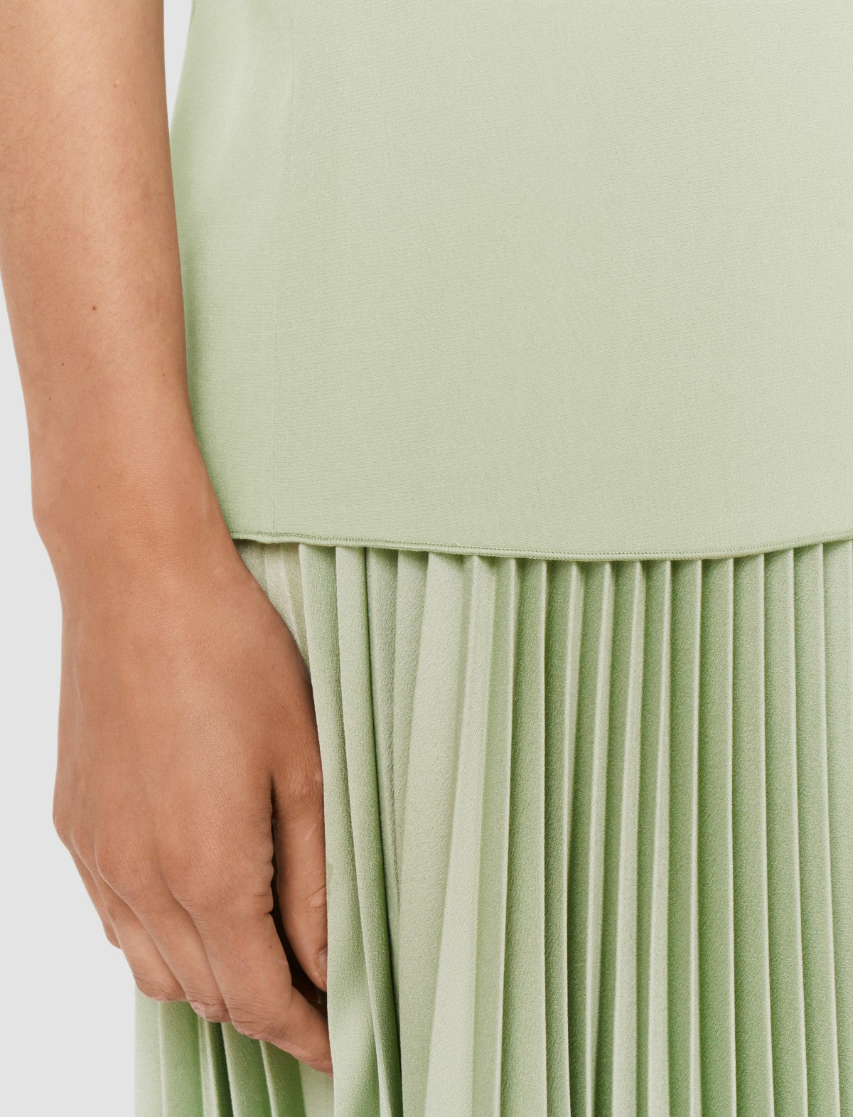 JOSEPH Fashion Women Rubin Crepe de Soie Silk Blouse Matcha