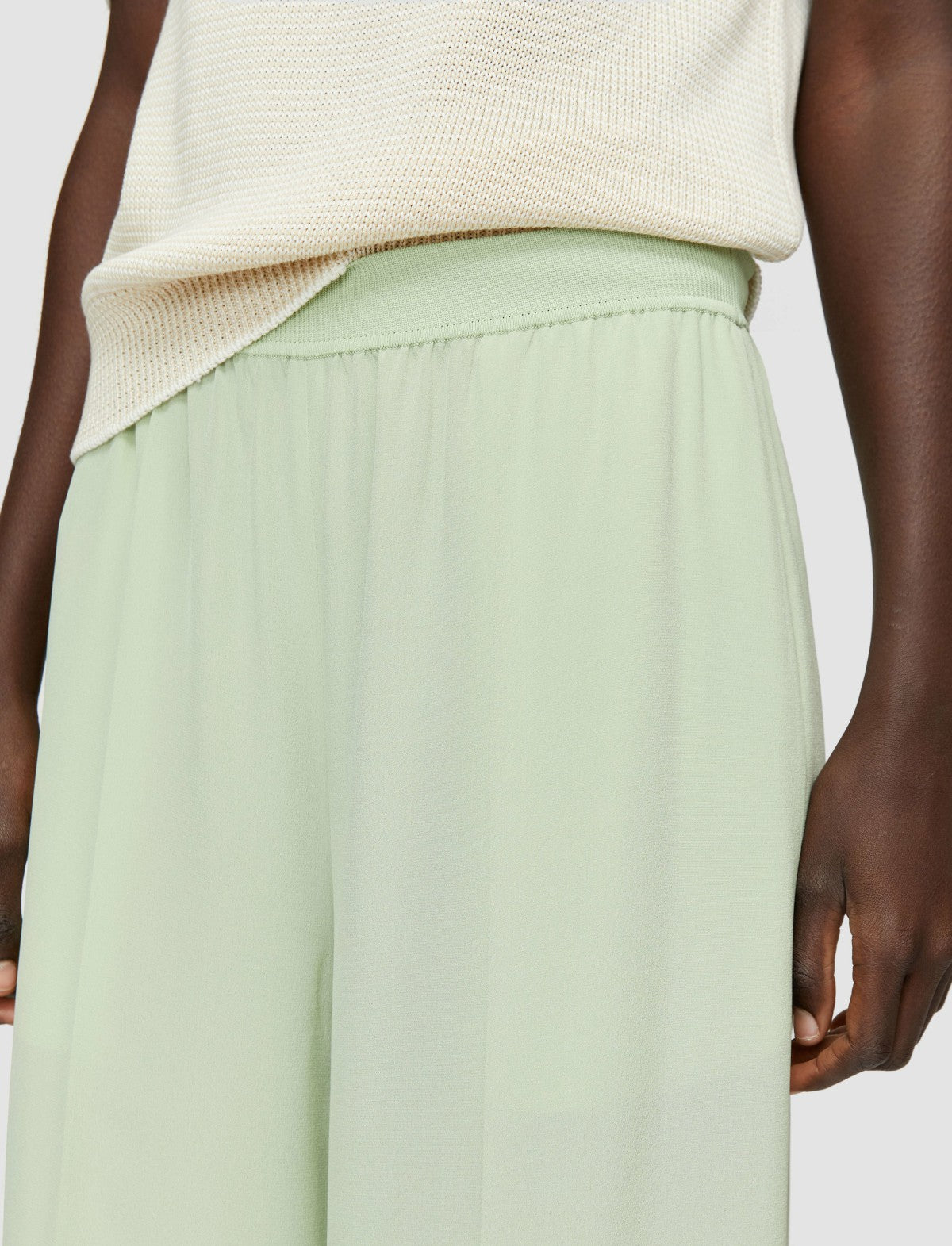 JOSEPH Fashion Women Hulin Crepe de Soie Silk Trousers Matcha