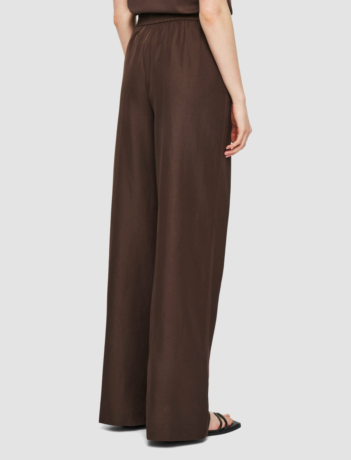 JOSEPH Fashion Women Alanel Soft Cotton Silk Trousers Ebony