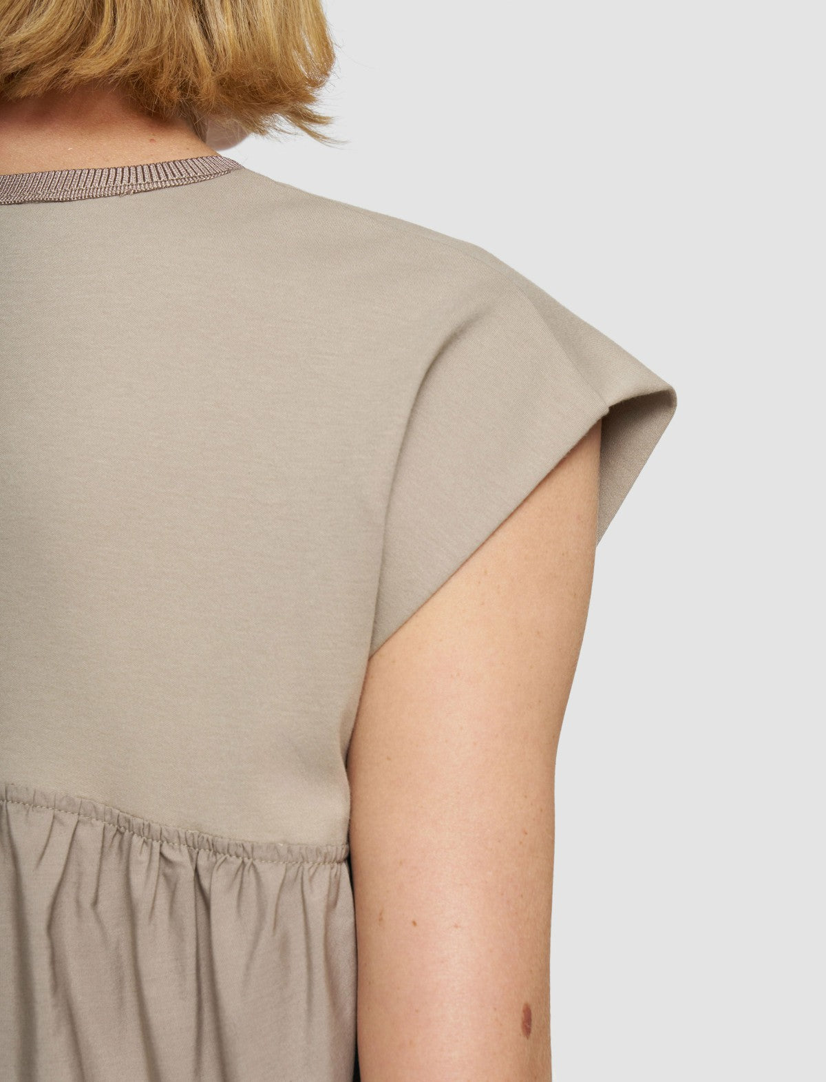 JOSEPH Fashion Women Poplin Jersey T-Shirt Escargot