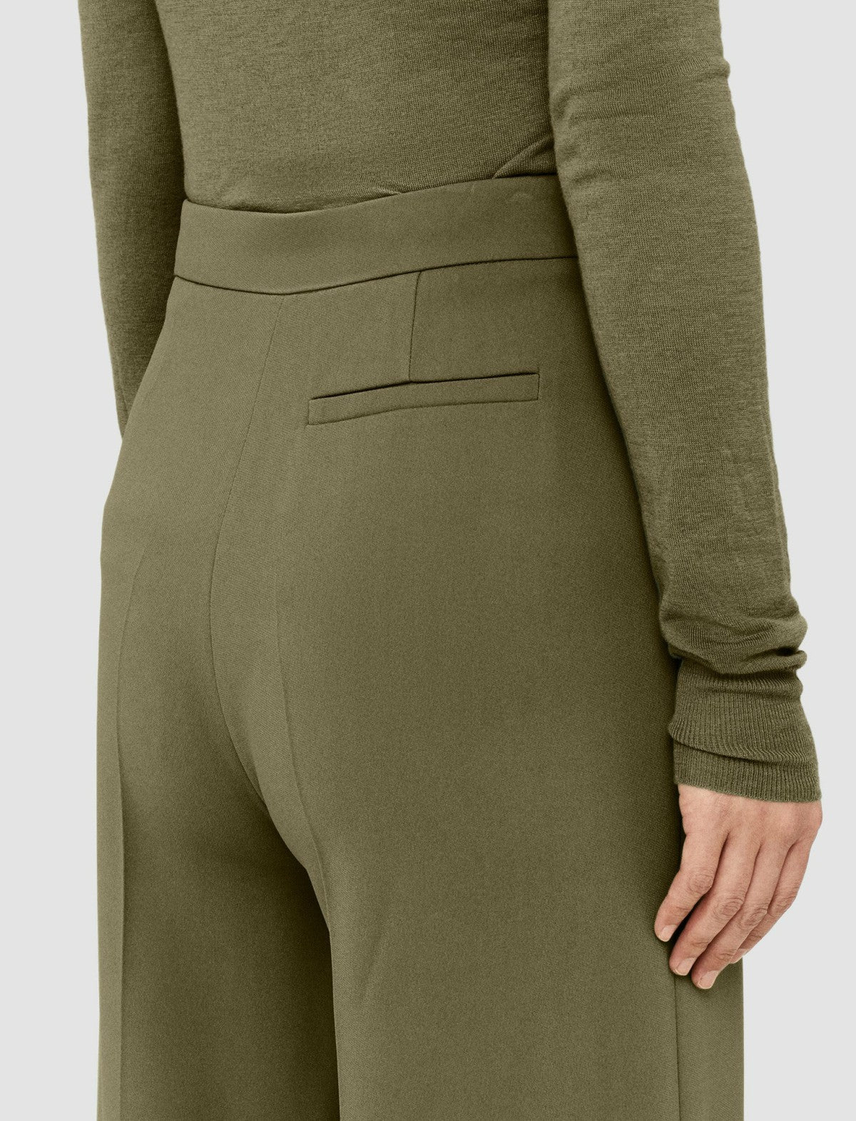 JOSEPH Fashion Women Alane Comfort Cady Trousers Dark Olive