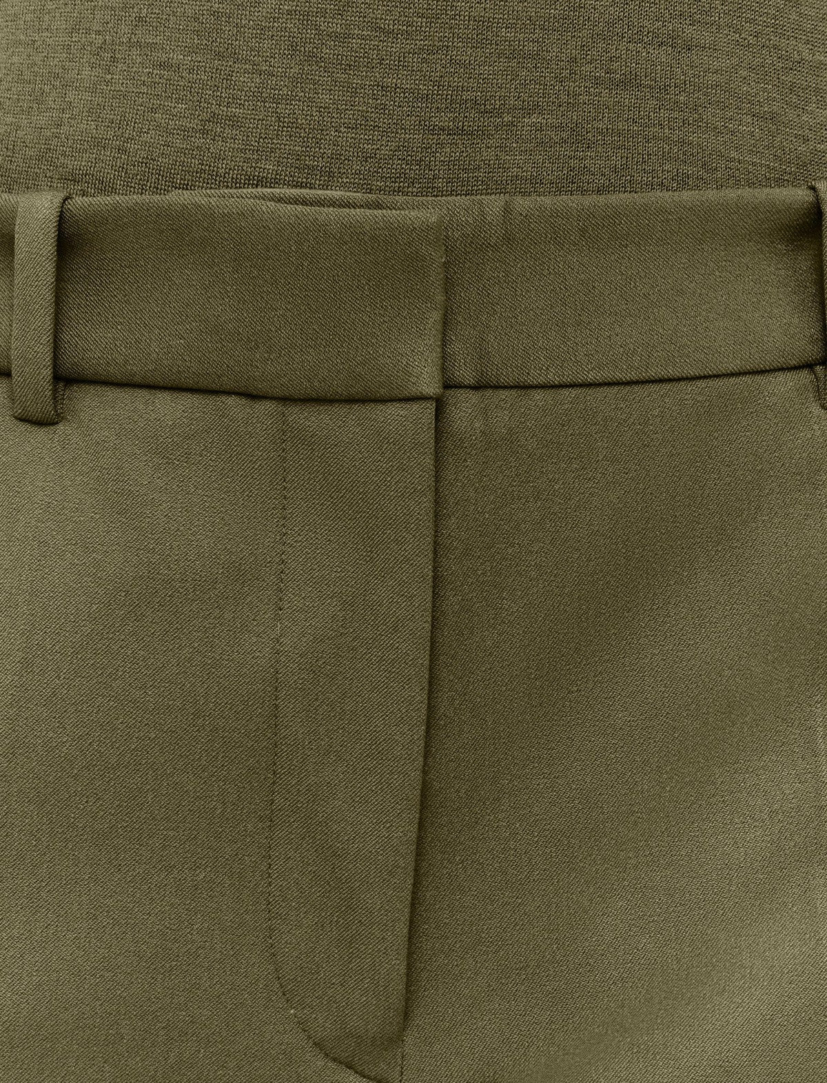 JOSEPH Fashion Women Tafira Gabardine Stretch Trousers Dark Olive