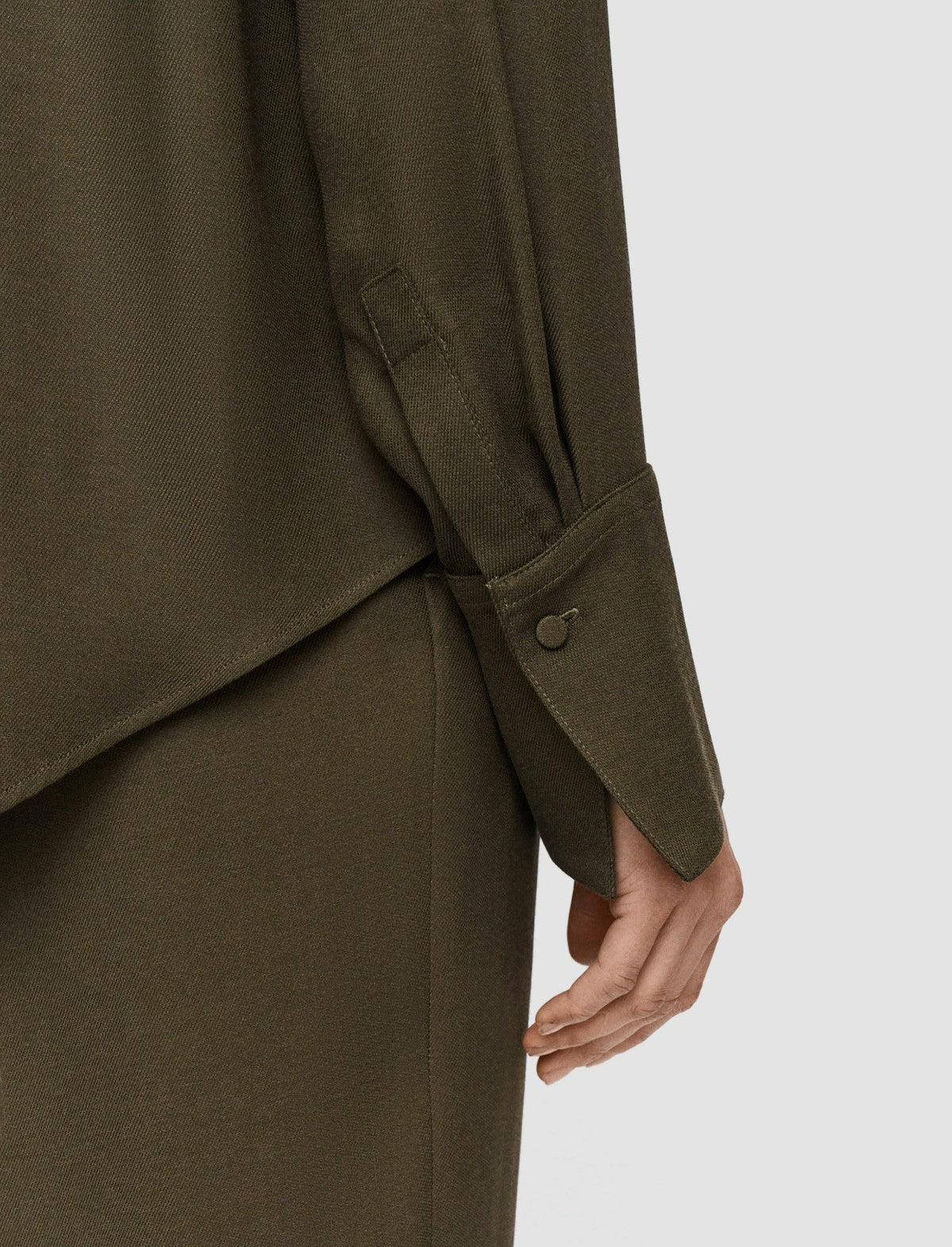JOSEPH Fashion Women Viscose Twill Felicien Blouse Hass Avocado