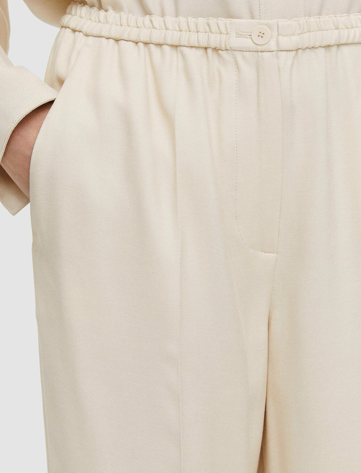 JOSEPH Fashion Women Viscose Twill Taio Trousers Oat