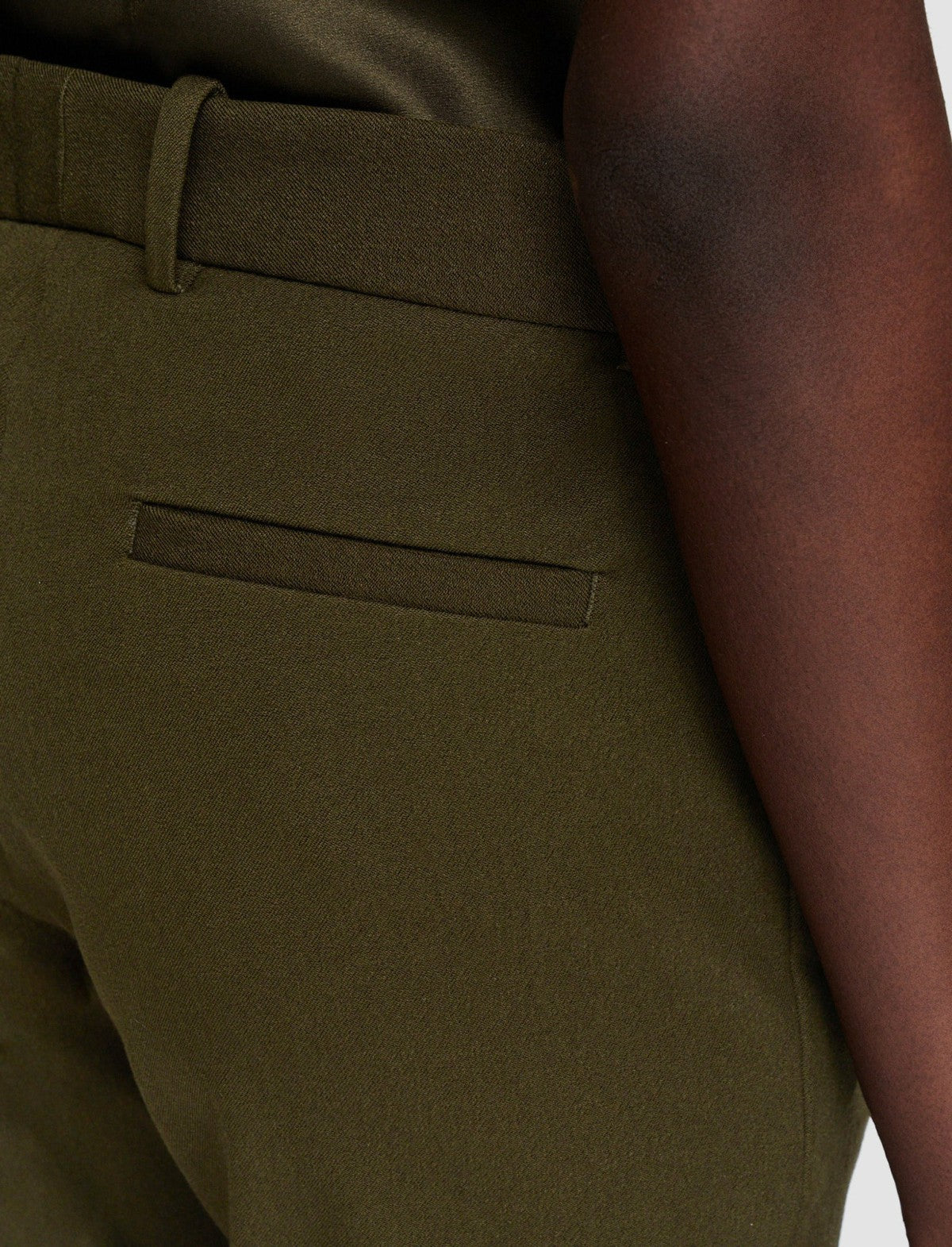 JOSEPH Fashion Women New Eliston Gabardine Stretch Trousers Hass Avocado