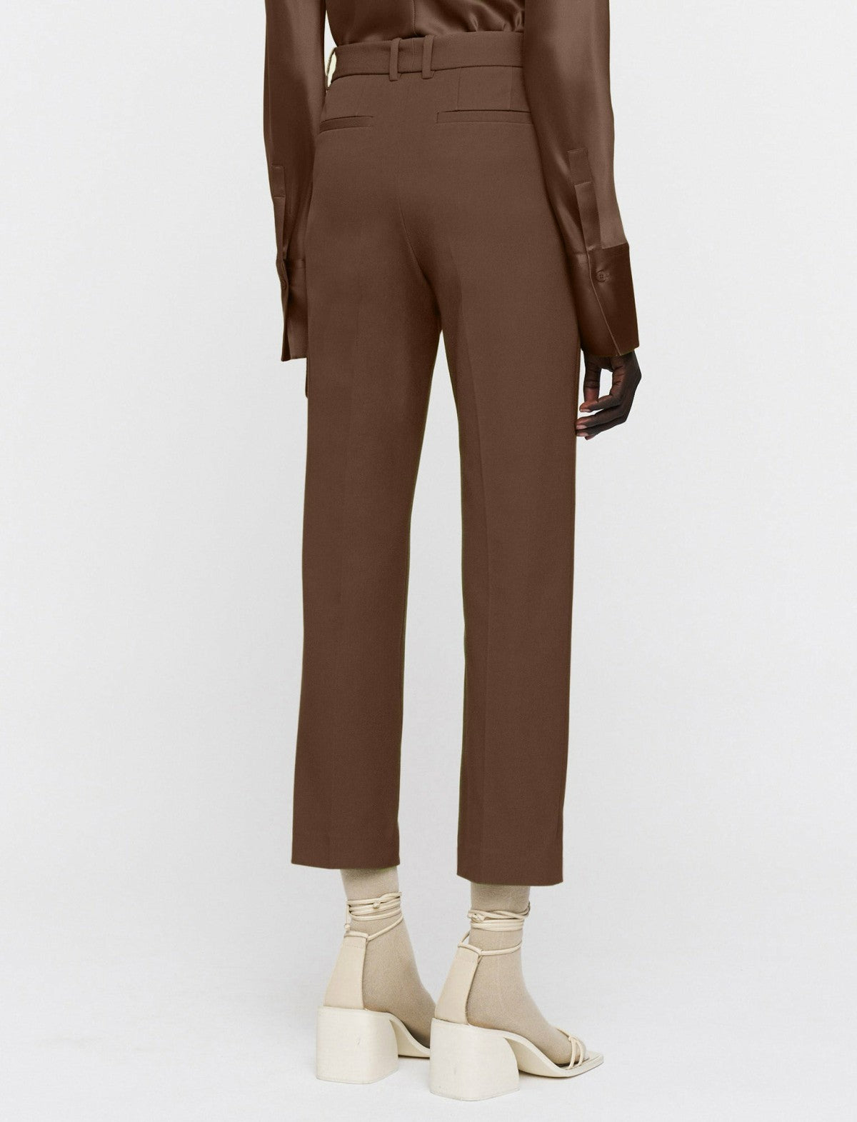 JOSEPH Fashion Women Coleman Gabardine Stretch Trousers Arabica
