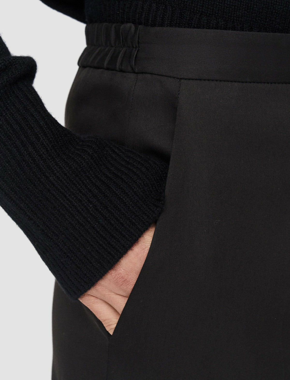 JOSEPH Fashion Women Tottenham Light Gabardine Stretch Trousers Black