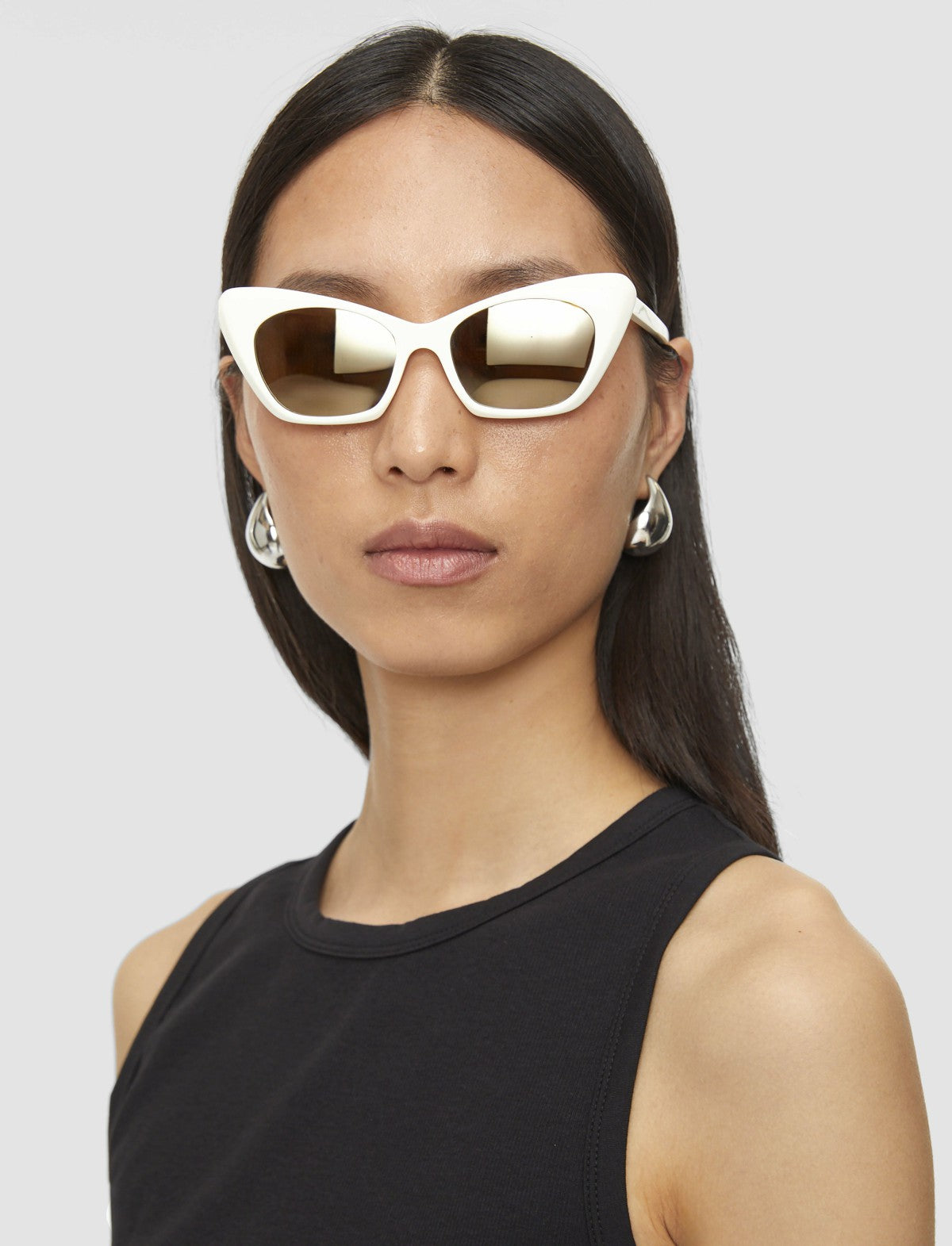 JOSEPH Fashion Women Cat Eye Sunglasses Ivory