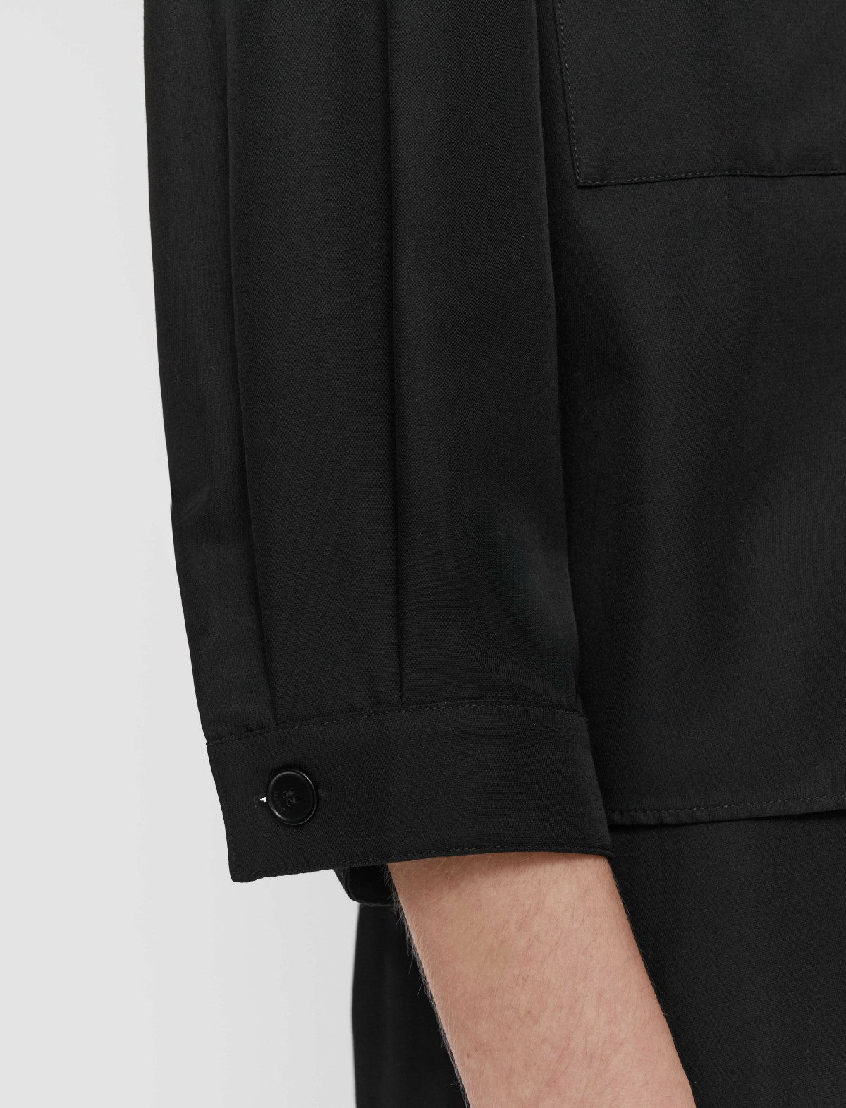 JOSEPH Fashion Women Satie Soft Cotton Silk Shirt Black