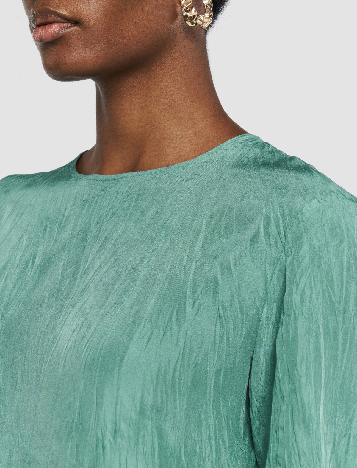 JOSEPH Fashion Women Brunet Habotai Silk Top Lagoon