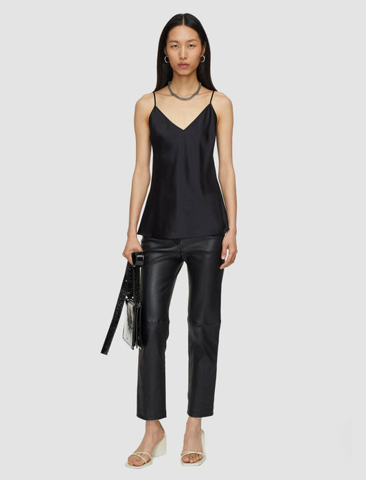 JOSEPH Fashion Women Clea Silk Satin Camisole Black