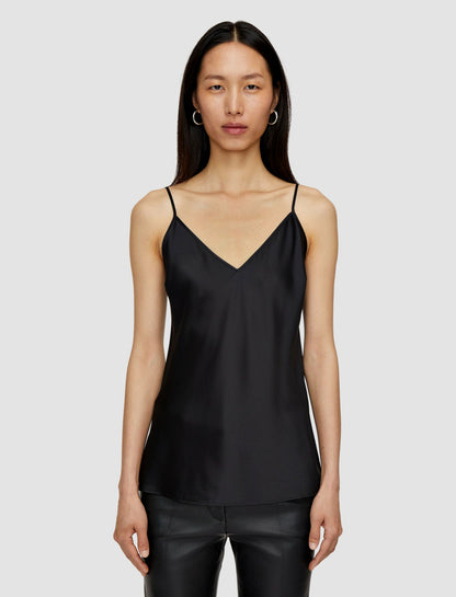 JOSEPH Fashion Women Clea Silk Satin Camisole Black