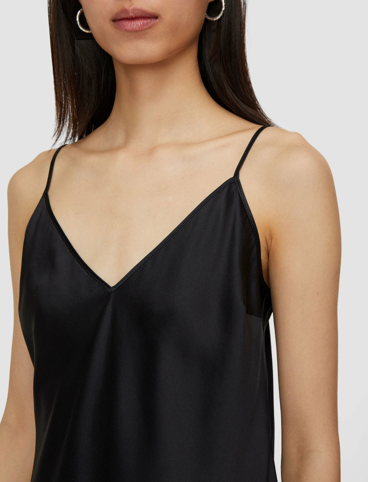 JOSEPH Fashion Women Clea Silk Satin Camisole Black