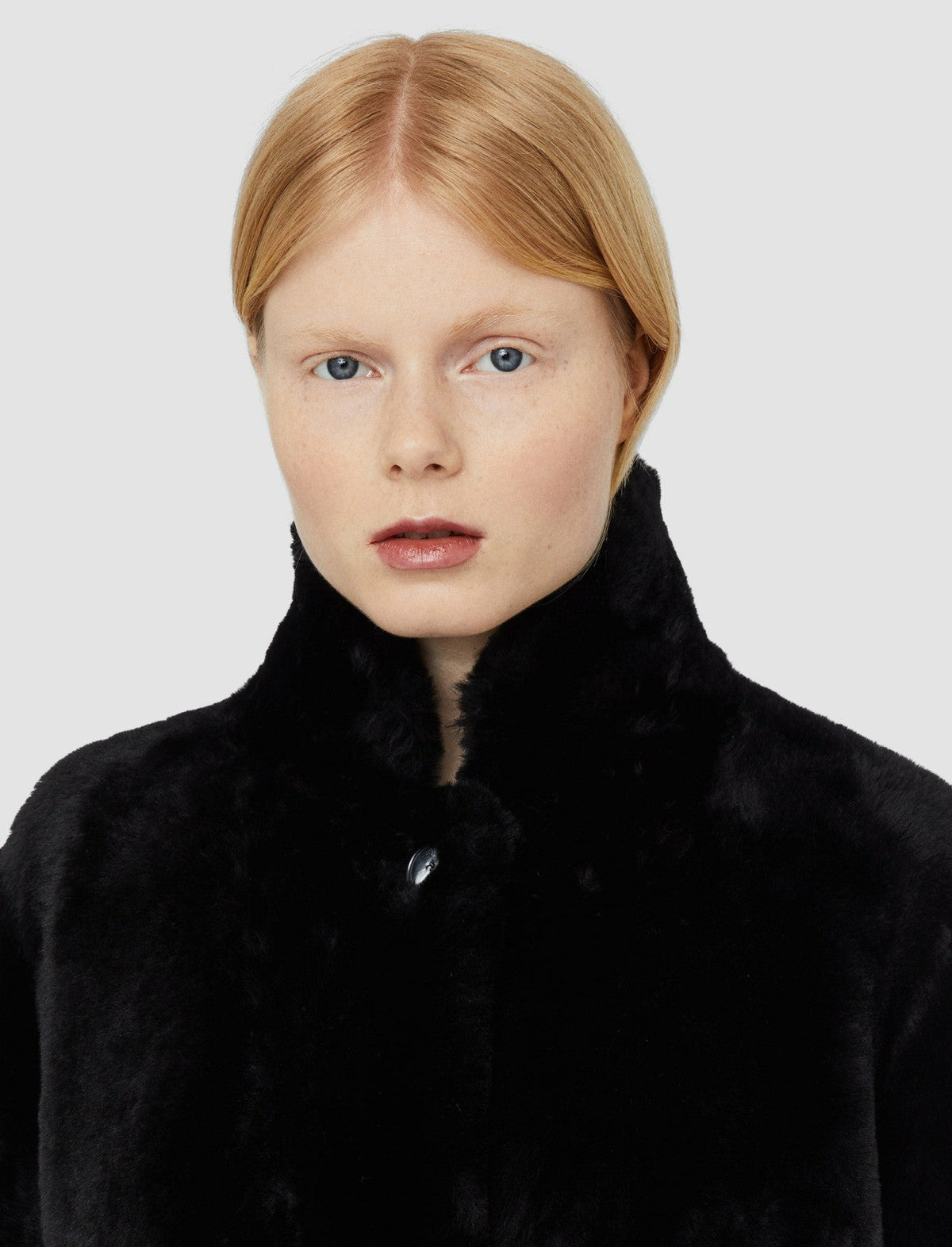 JOSEPH Fashion Women Britanny Reversible Shearling Coat Black