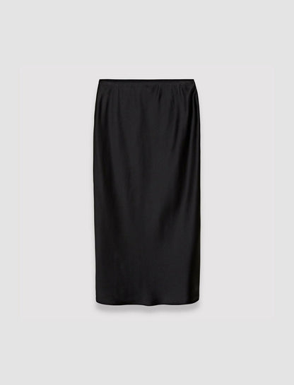 JOSEPH Fashion Women Isaak Silk Satin Skirt Black