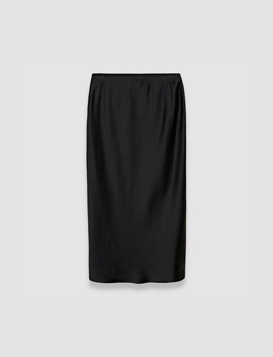 JOSEPH Fashion Women Isaak Silk Satin Skirt Black