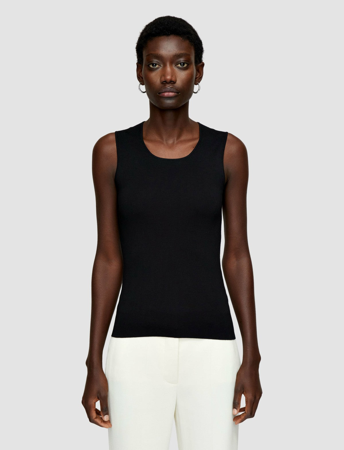 JOSEPH Fashion Women Silk Stretch Tank Top Black