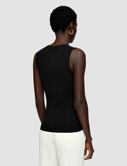 JOSEPH Fashion Women Silk Stretch Tank Top Black