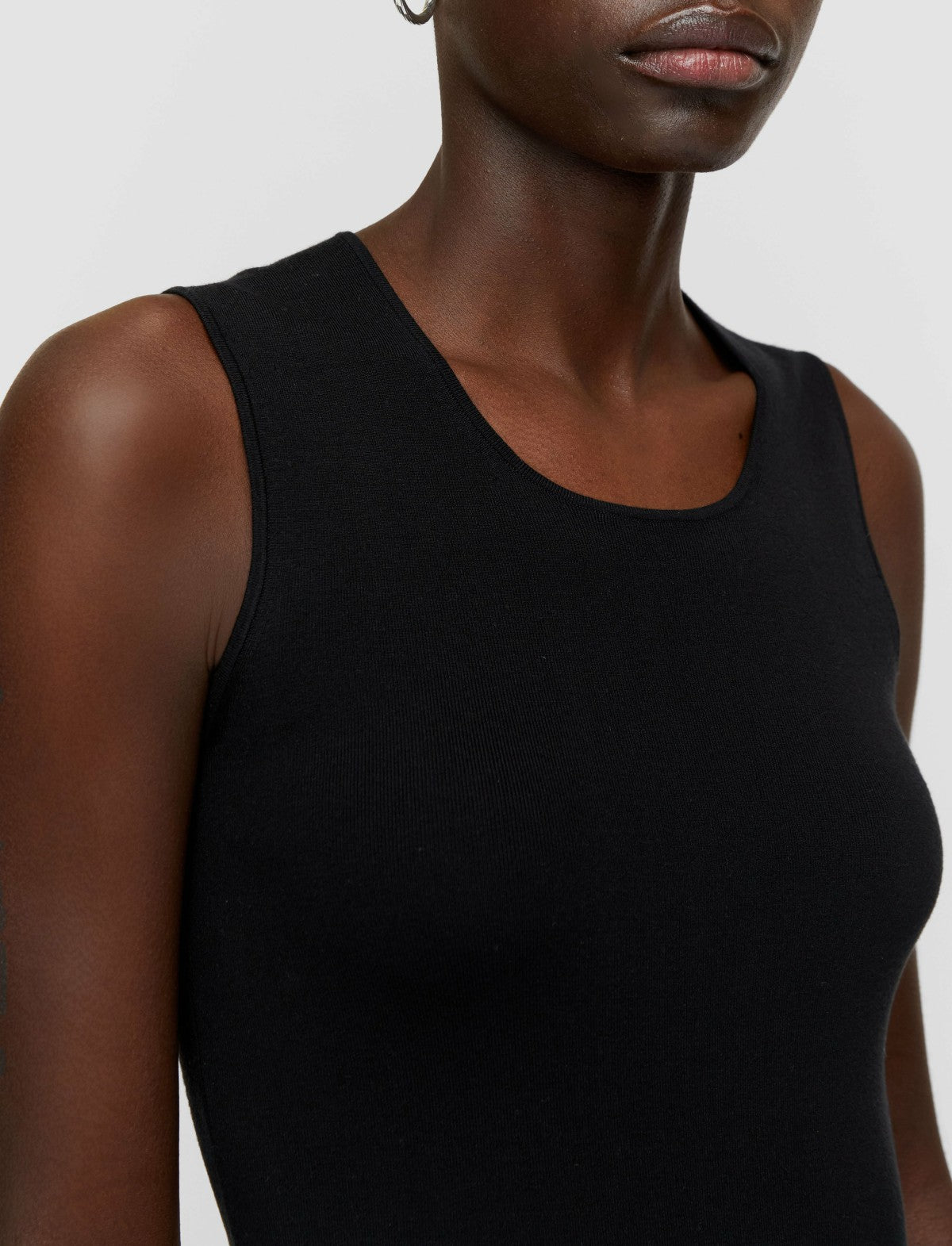 JOSEPH Fashion Women Silk Stretch Tank Top Black