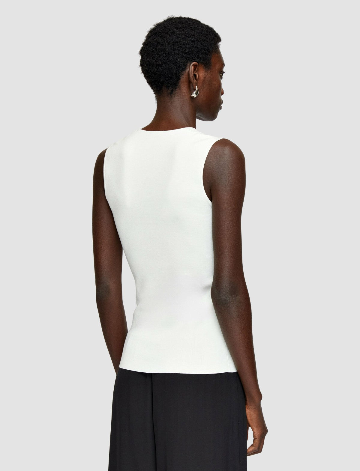 JOSEPH Fashion Women Silk Stretch Tank Top Ivory