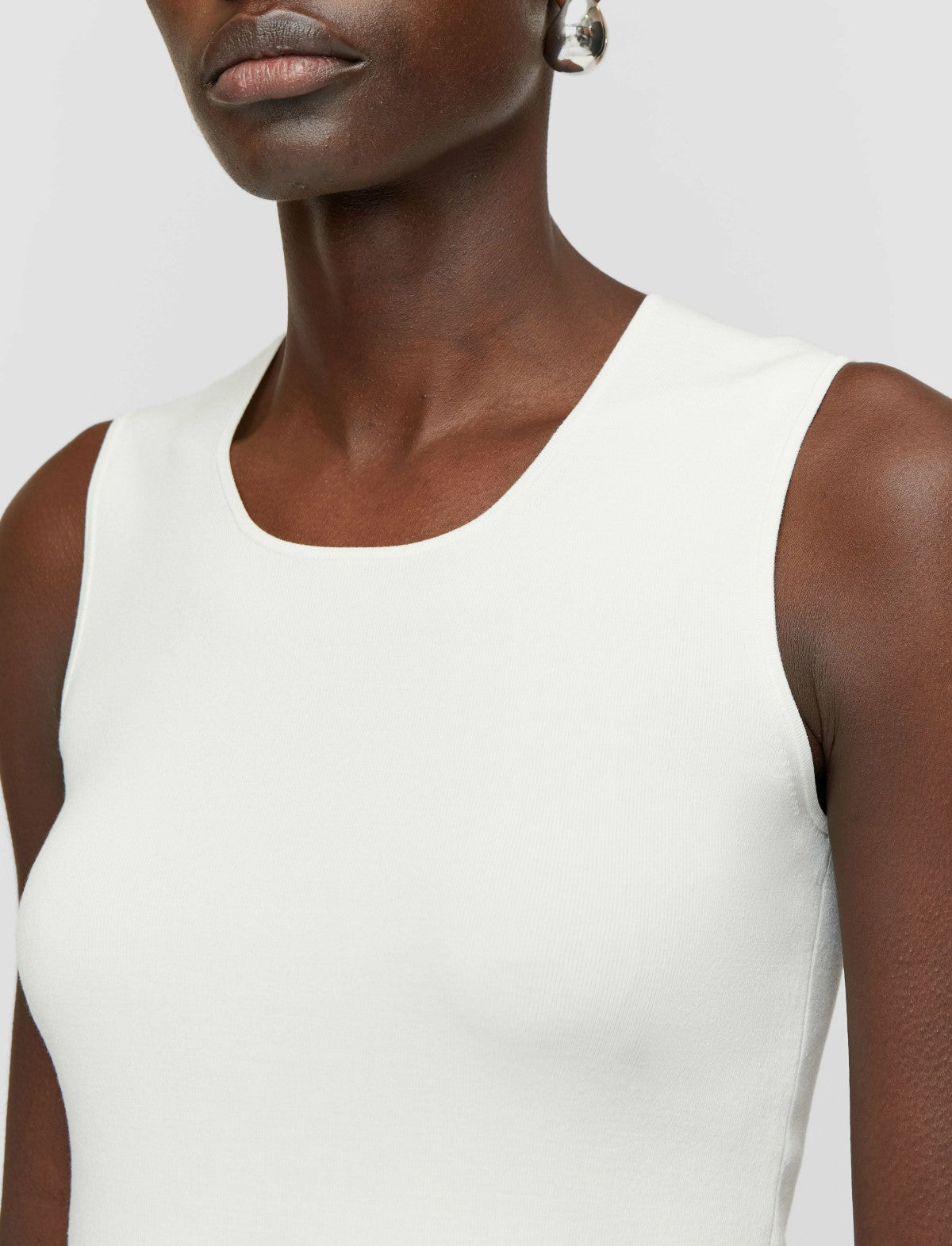 JOSEPH Fashion Women Silk Stretch Tank Top Ivory